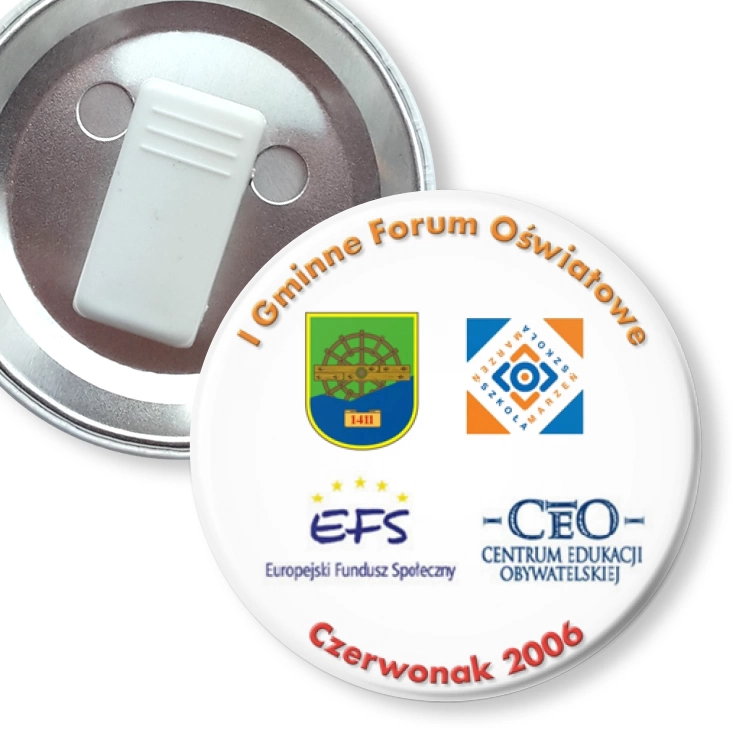 przypinka z żabką I Gminne Forum Oświatowe Czerwonak 2006