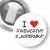 Przypinka z żabką I love dziewczyny z Kopernika