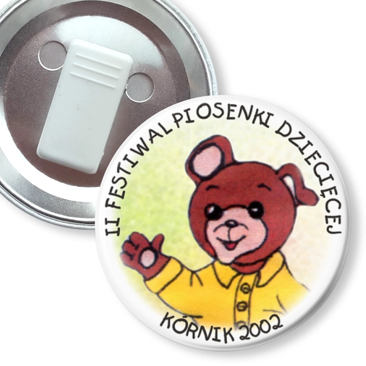 przypinka z żabką II Festiwal Piosenki Dziecięcej