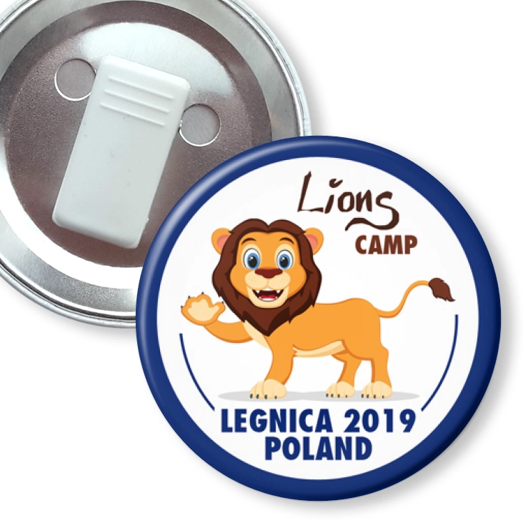 przypinka z żabką Lions camp