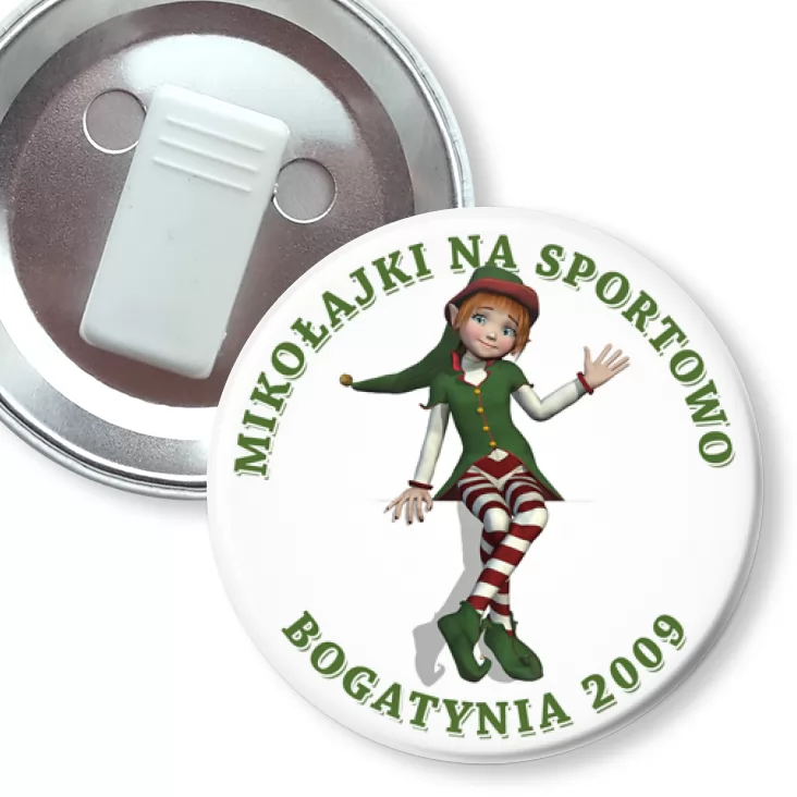 przypinka z żabką Mikołajki Bogatynia B