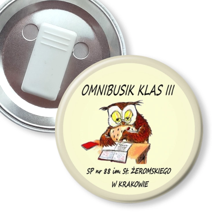 przypinka z żabką Omnibusek