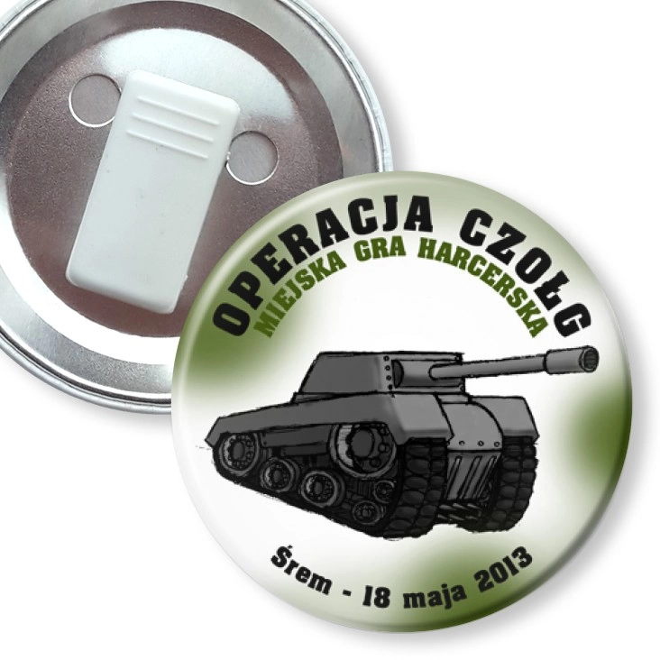 przypinka z żabką Operacja Czołg