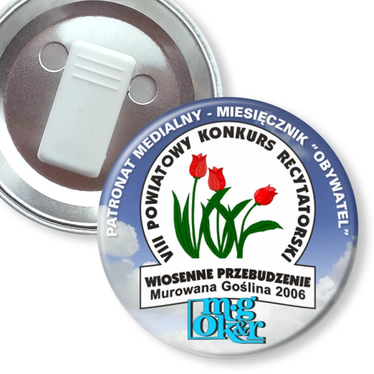 przypinka z żabką Powiatowy Konkurs Recytatorski - Wiosenne Przebudzenie 2006