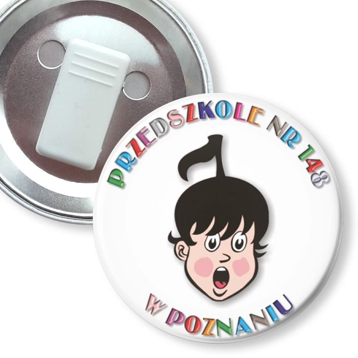 przypinka z żabką Przedszkole nr 148