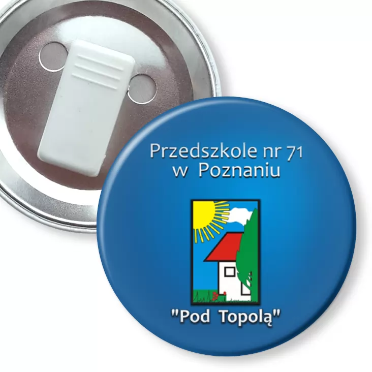przypinka z żabką Przedszkole nr 71 w Poznaniu