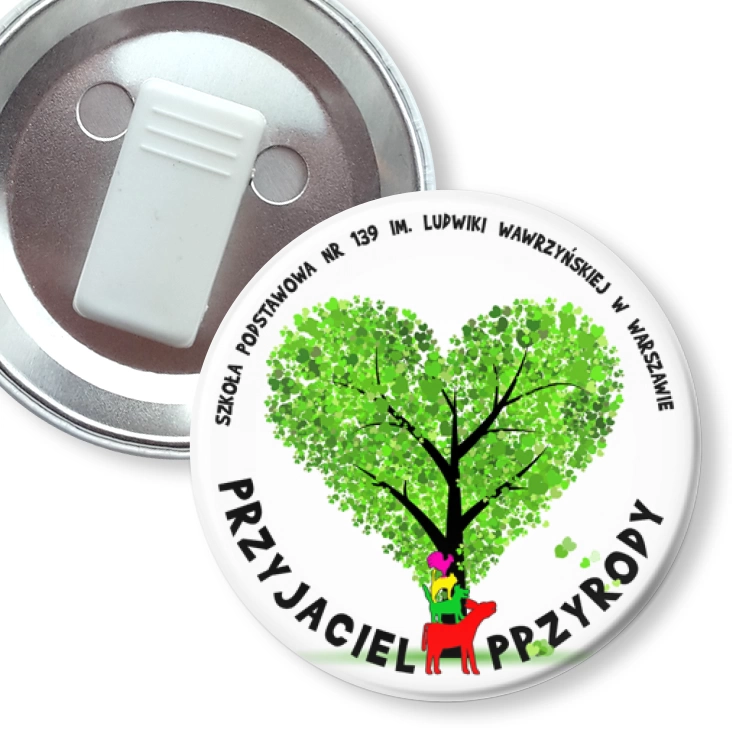 przypinka z żabką Przyjaciel Przyrody