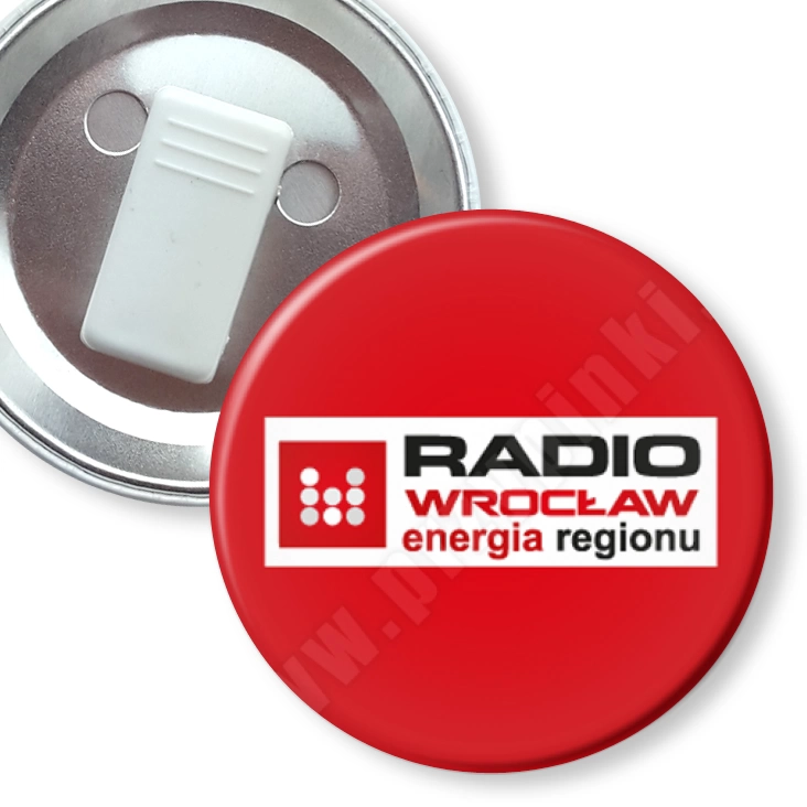 przypinka z żabką Radio Wrocław