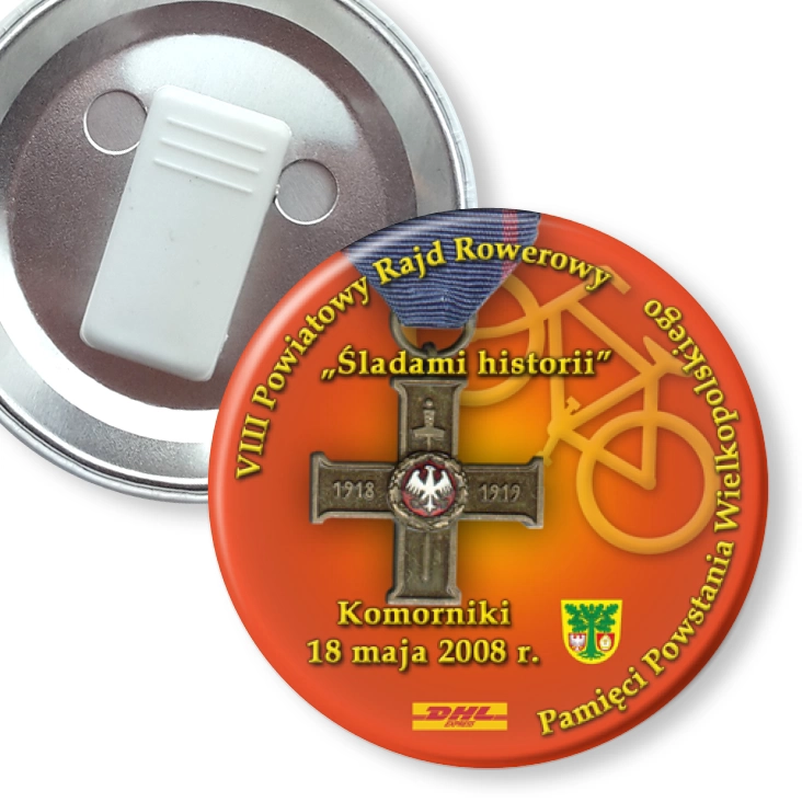 przypinka z żabką Śladami Historii