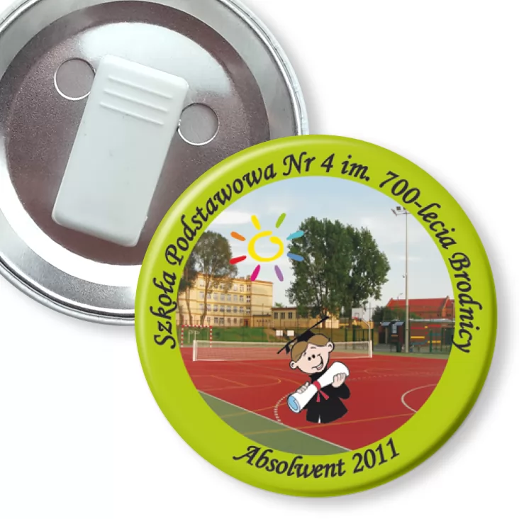 przypinka z żabką SP nr 4 w Brodnicy - Absolwent 2011