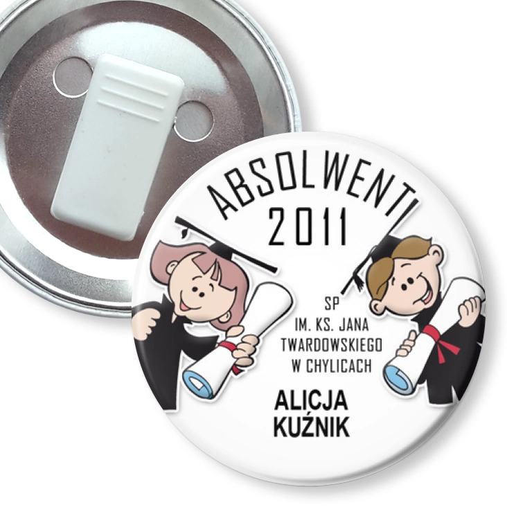 przypinka z żabką SP w Chylicach - absolwent 2011