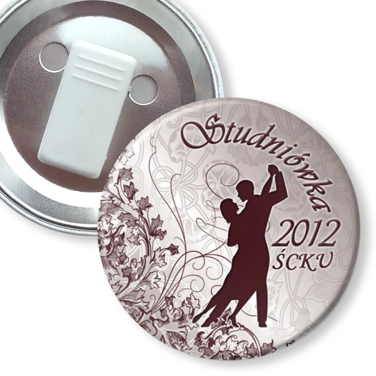 przypinka z żabką Studniówka 2012 - ŚCKU