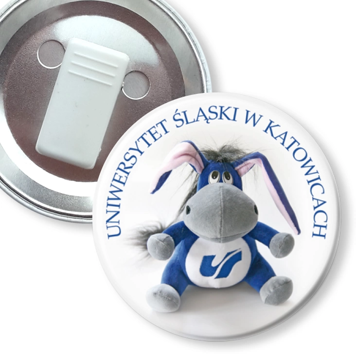 przypinka z żabką Uniwersytet Śląski w Katowicach