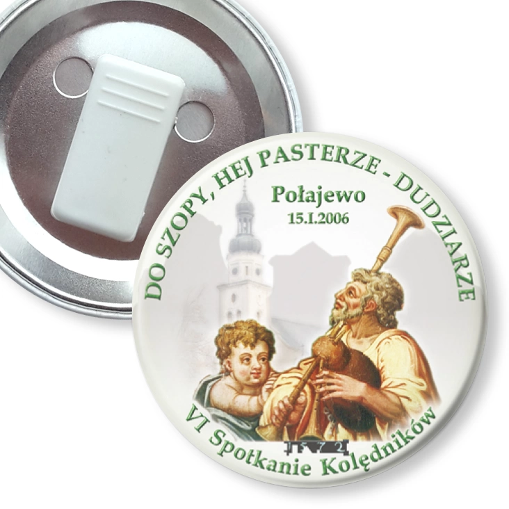 przypinka z żabką VI Spotkanie Kolędników