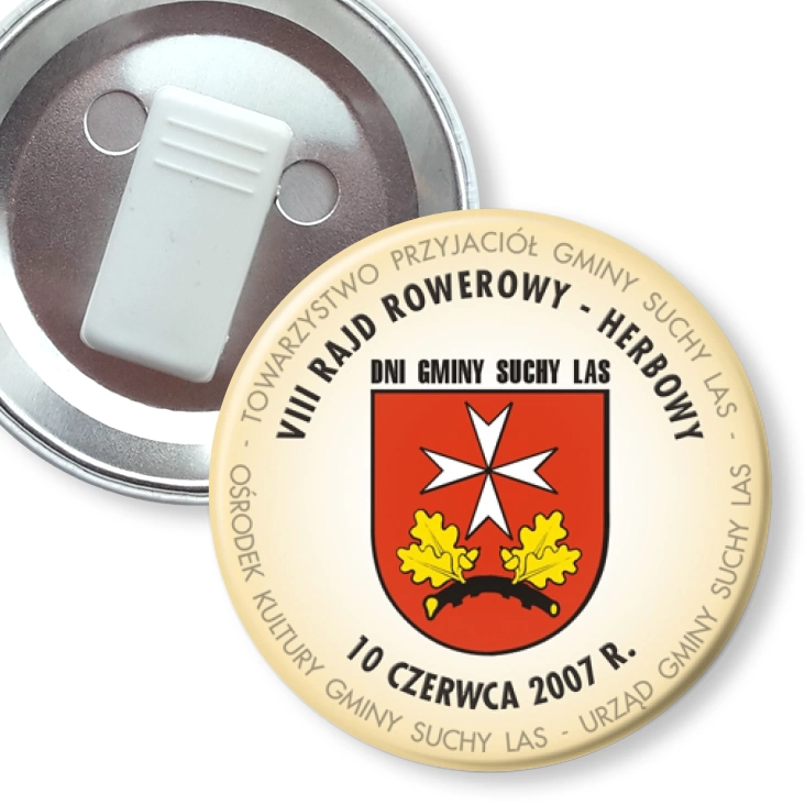 przypinka z żabką VIII Rajd Rowerowy Herbowy - Sychy Las 2007