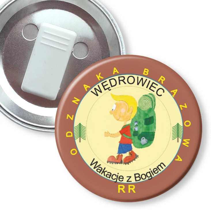 przypinka z żabką Wakacje z Bogiem - Wędrowiec