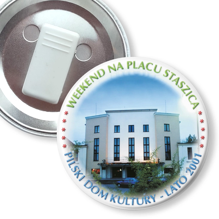 przypinka z żabką Weekend na placu Staszica