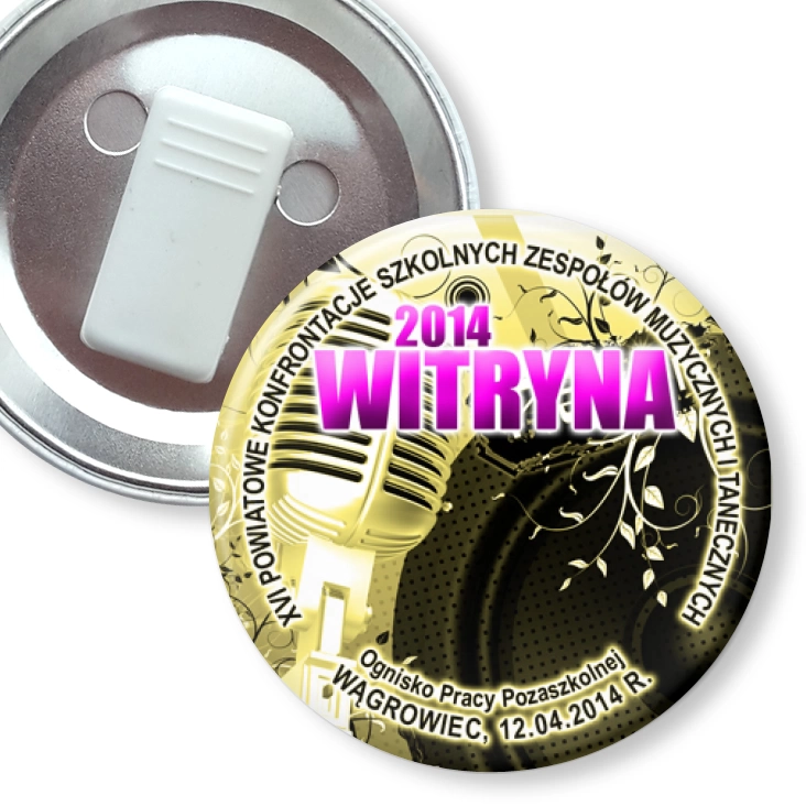przypinka z żabką Witryna 2014