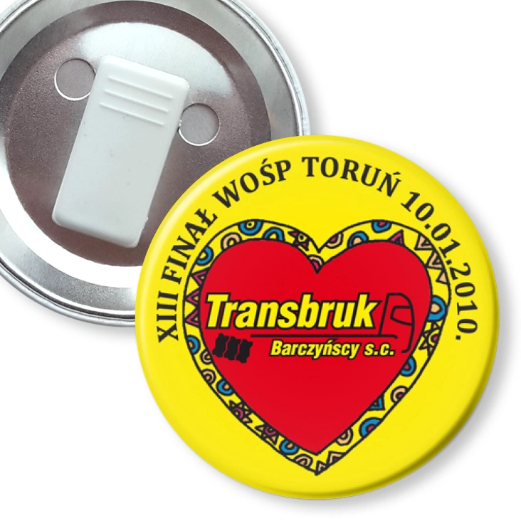 przypinka z żabką WOŚP 2010 Transbruk