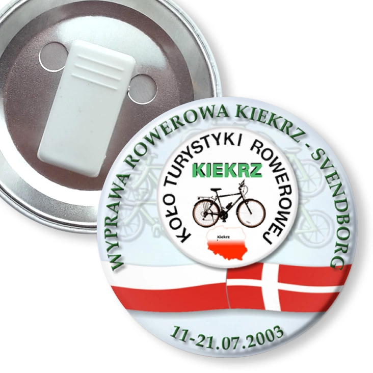 przypinka z żabką Wyprawa Rowerowa Kiekrz - Svendborg
