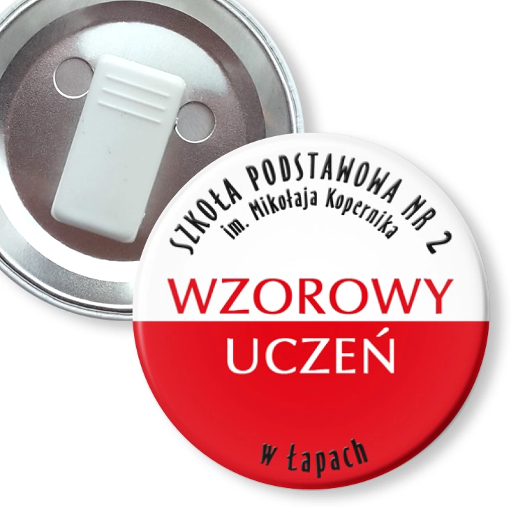 przypinka z żabką Wzorowy Uczeń