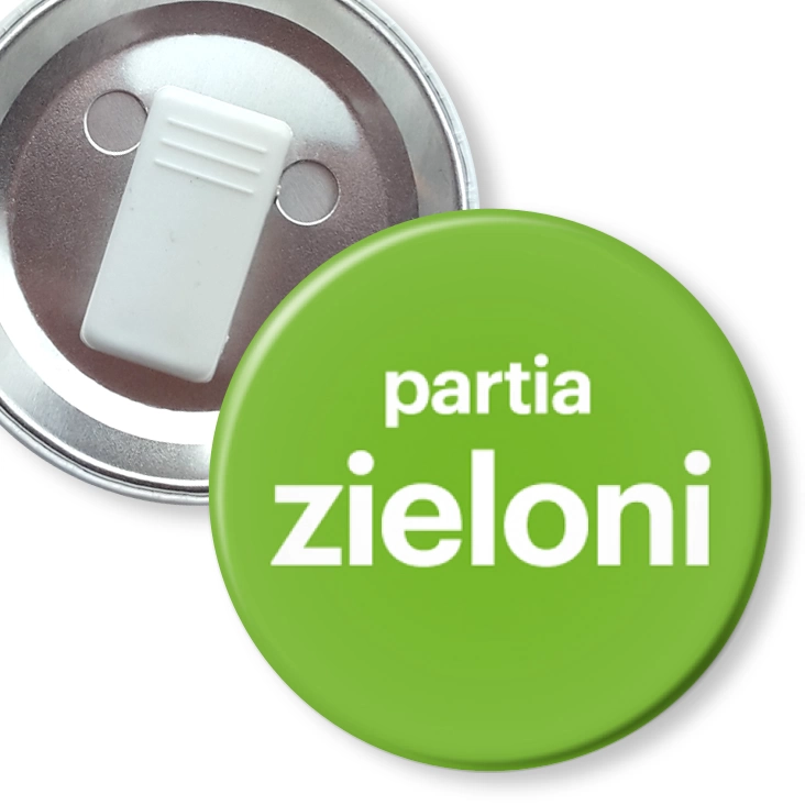 przypinka z żabką Zieloni