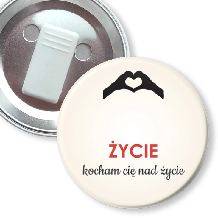 przypinka z żabką Życie