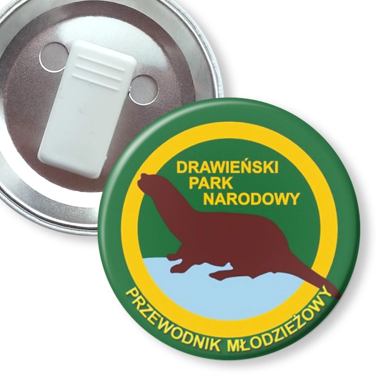 przypinka z żabką Przewodnik Młodzieżowy w Drawieńskim Parku Narodowym
