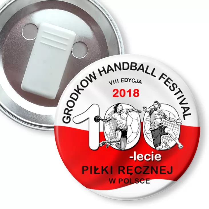 przypinka z żabką 8 Grodkow Handball Festival
