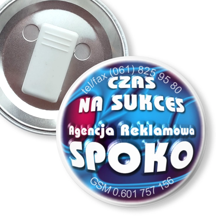 przypinka z żabką Agencja Reklamowa SPOKO