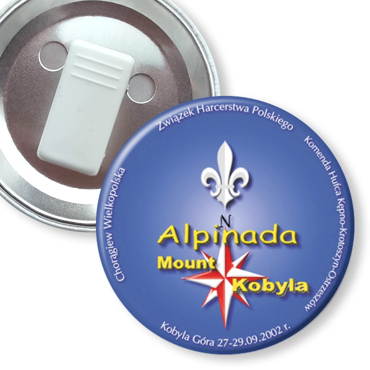przypinka z żabką Alpinada Mount Kobyla