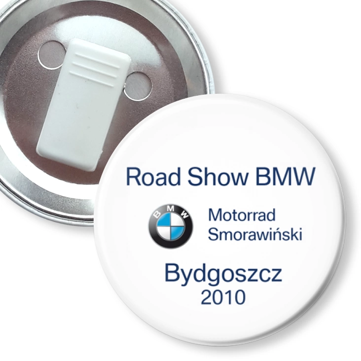 przypinka z żabką BMW Road Show Bydgoszcz 2010