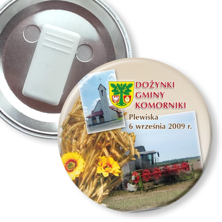 przypinka z żabką Dożynki Gminy Komorniki 2009