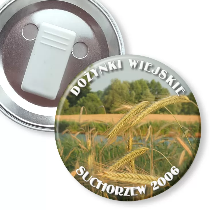 przypinka z żabką Dożynki Wiejskie - Suchorzew 2006