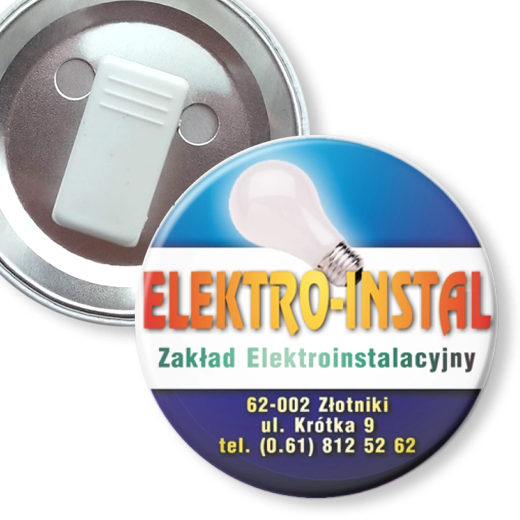 przypinka z żabką ELEKTRO-INSTAL