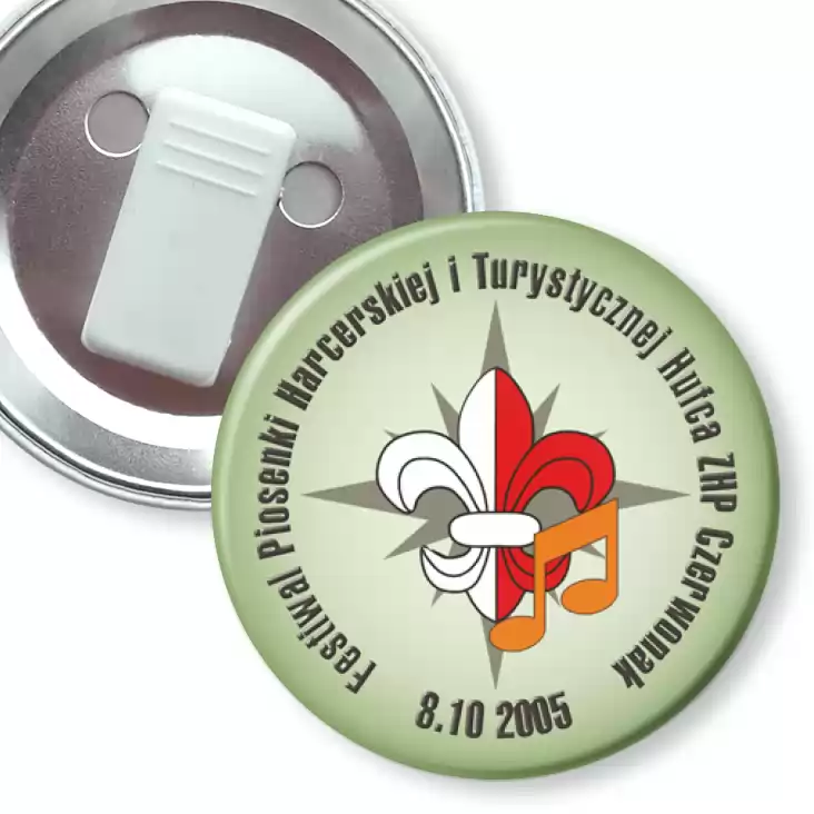 przypinka z żabką Festiwal Piosenki Harcerskiej - Czerwonak 2005