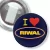 Przypinka z żabką I love Rival
