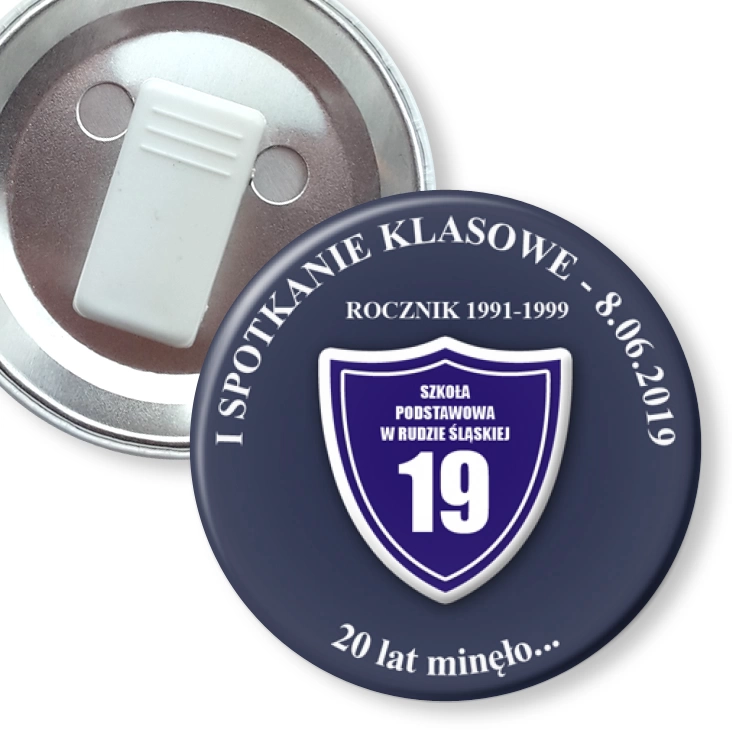 przypinka z żabką I spotkanie klasowe