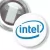 Przypinka z żabką Intel