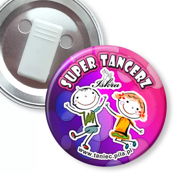 przypinka z żabką Iskra - Super Tancerz