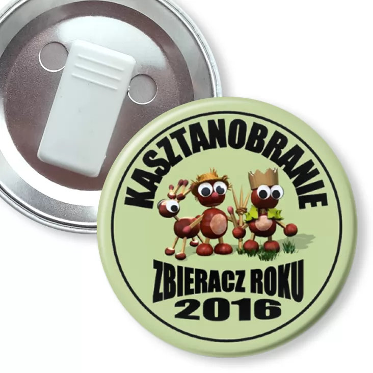 przypinka z żabką Kasztanobranie 2016