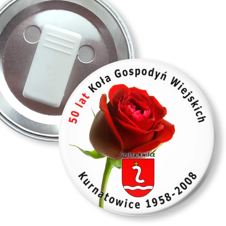 przypinka z żabką KGW Kurnatowice