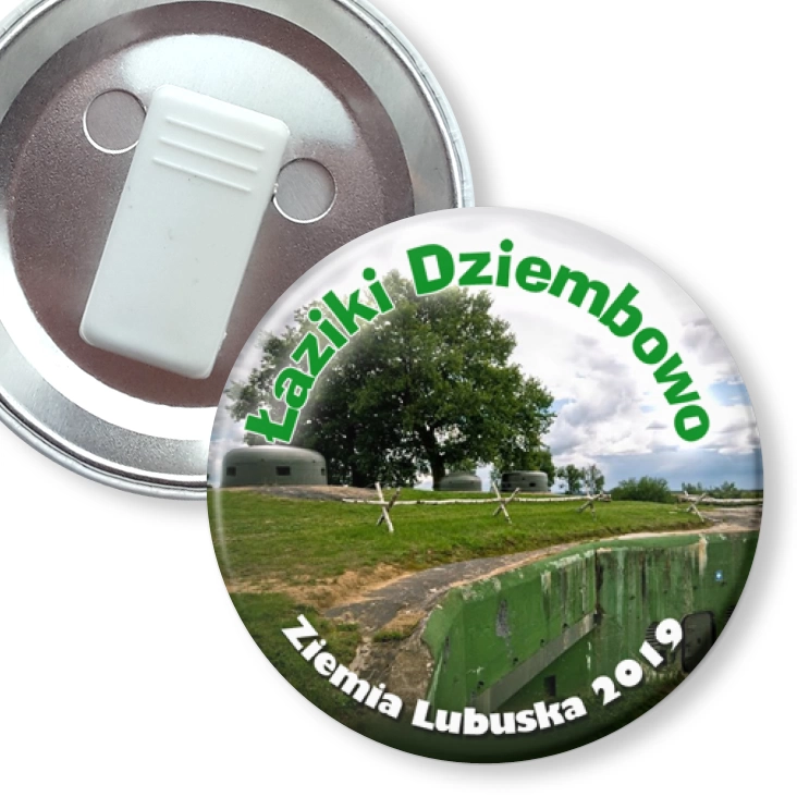 przypinka z żabką Łaziki Dziembowo