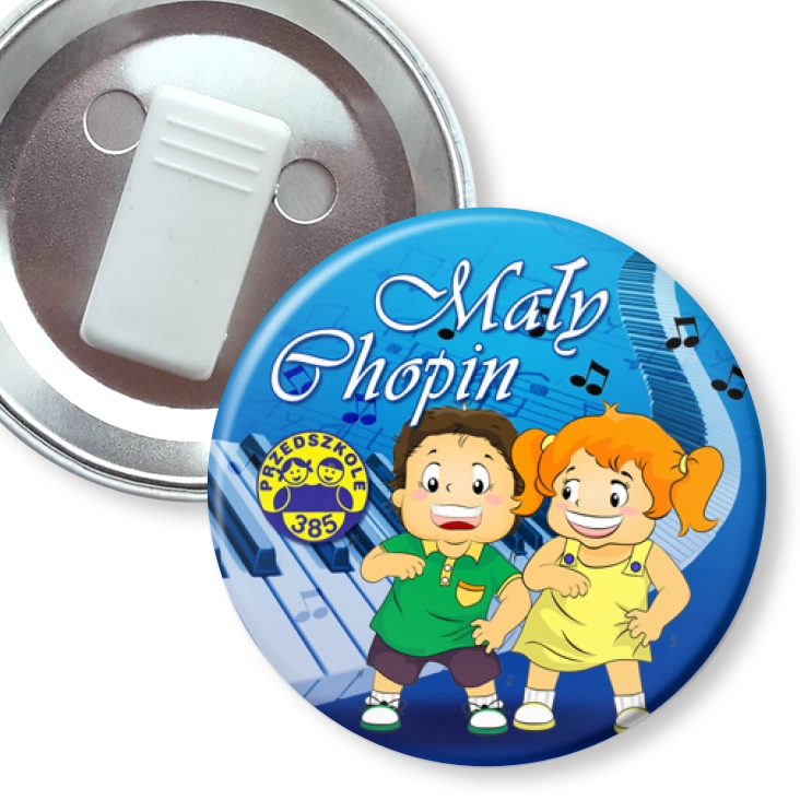 przypinka z żabką Mały Chopin