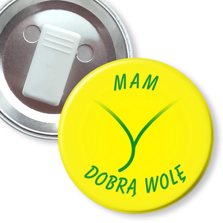 przypinka z żabką Mam dobrą wolę