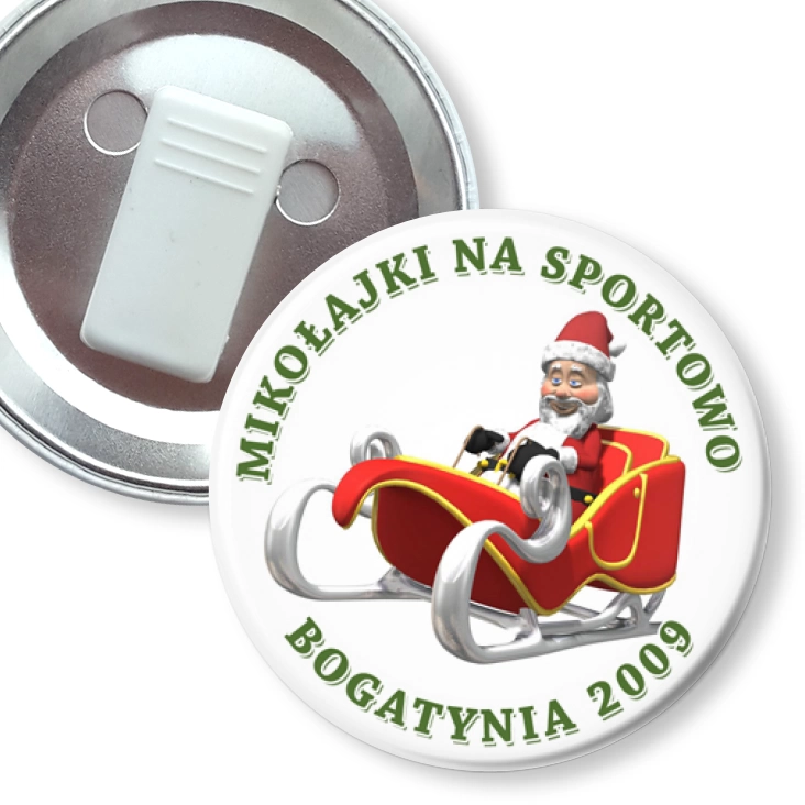 przypinka z żabką Mikołajki Bogatynia D