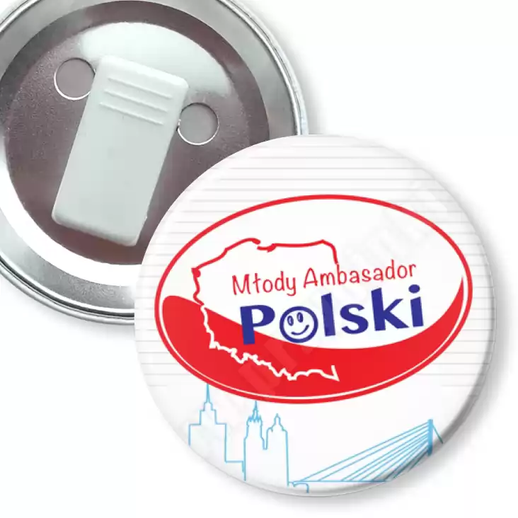 przypinka z żabką Młody Ambasador Polski