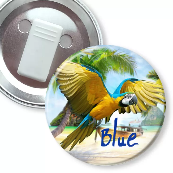 przypinka z żabką Papugarnia Carmen - Blue