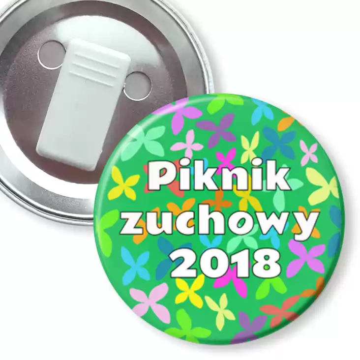 przypinka z żabką Piknik Zuchowy 2018
