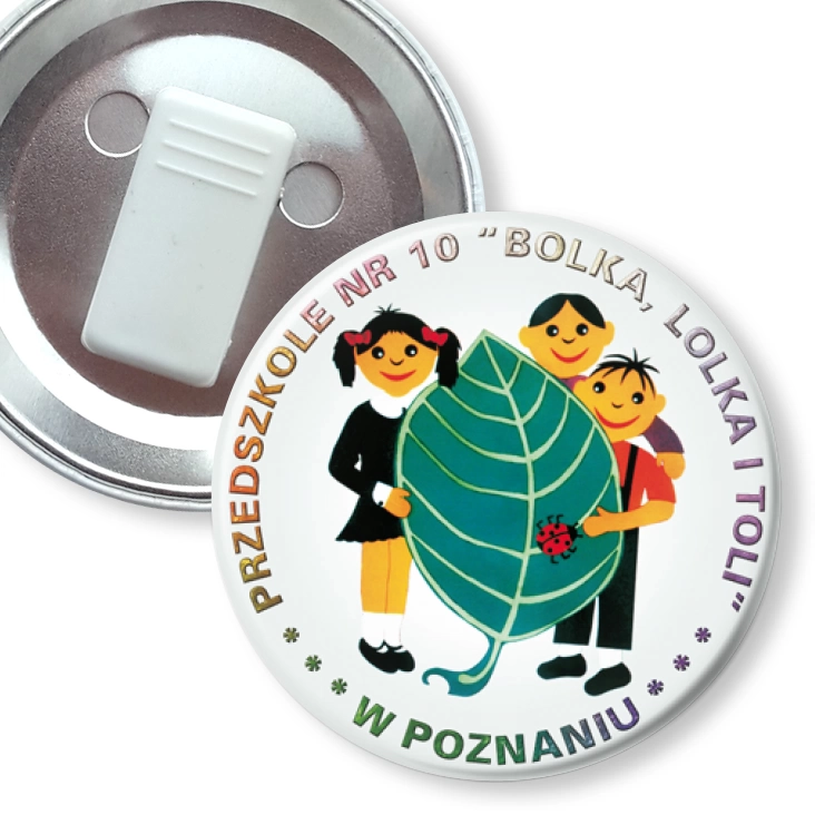 przypinka z żabką Przedszkole nr 10